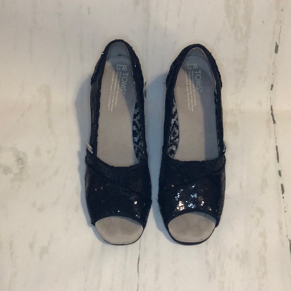 Toms sequin black wedges - Picture 2 of 8